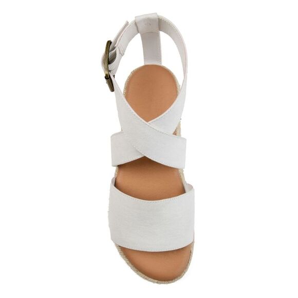 JOURNEE COLLECTION Womens White Strappy Trinity Round Toe Espadrille Shoes 6.5 M - Picture 3 of 4